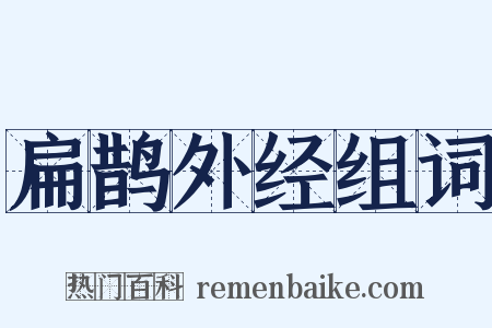 扁鹊外经组词是什么意思的图片